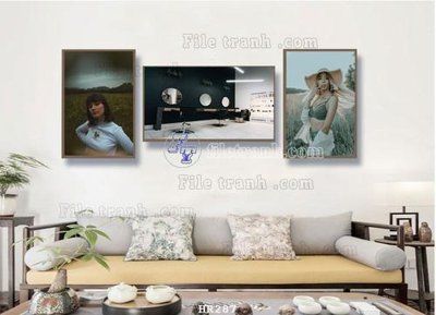 File tranh trang trí File tranh quán cắt tóc HR287 (tải file gốc)