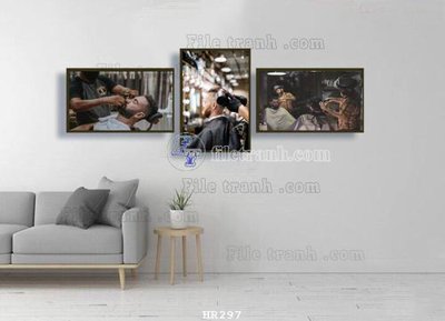 Tải file File tranh quán cắt tóc HR297 (gốc) in ấn ngay lập tức