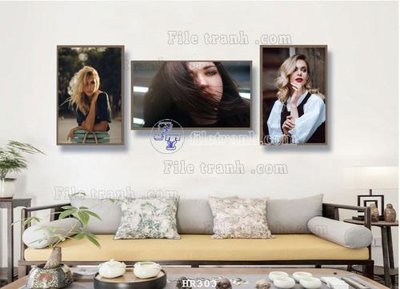 File gốc File tranh quán cắt tóc HR303 (in lụa) tranh thuận buồm