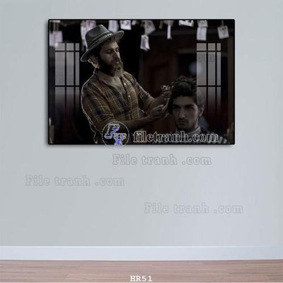 File gốc in ấn File tranh quán cắt tóc HR51 chuẩn màu CMYK