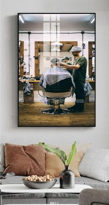 File tranh File tranh quán cắt tóc HR71 (ảnh gốc) chi tiết rõ ràng