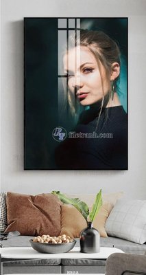 File in lụa File tranh quán cắt tóc HR88 (phong cảnh) File tranh quán cắt tóc HR88