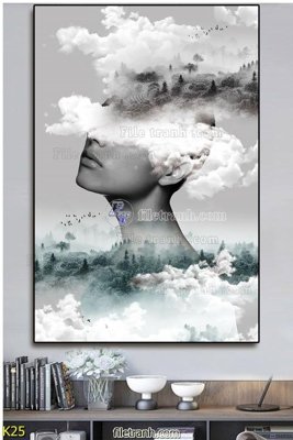 Tải file PSD File tranh treo hiện đại K25 (nguyên layer) để in
