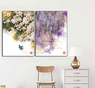 Tải file gốc File tranh treo hiện đại K42 (in bạt) quảng cáo