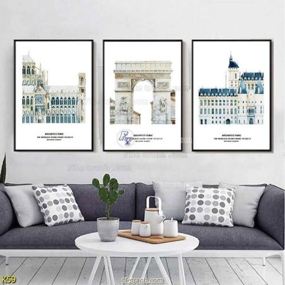 File in lụa File tranh treo hiện đại K59 (phong cảnh) File tranh treo hiện đại K59