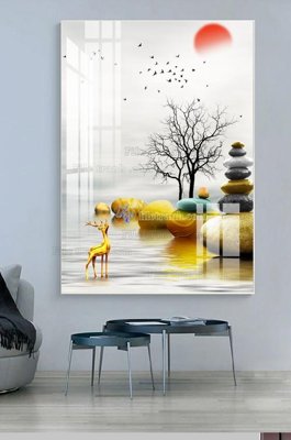 File gốc File tranh hiện đại pha lê gương KF100009 (in tráng gương) ốp tường