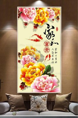 Hình ảnh file gốc File tranh hiện đại pha lê gương KF100020 cho in UV