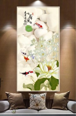 File gốc File tranh hiện đại pha lê gương KF100022 (in lụa) cao cấp