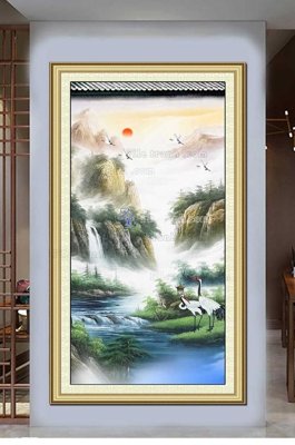 File tranh File tranh hiện đại pha lê gương KF100040 (gốc) chủ đề động vật