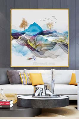 File tranh in trần File tranh hiện đại pha lê gương KF100069 (ảnh gốc siêu nét)