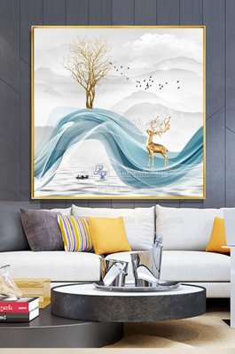 File gốc File tranh hiện đại pha lê gương KF100122 (trang trí) cho phòng khách