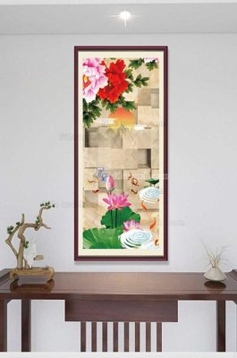 File gốc in ấn File tranh hiện đại pha lê gương KF100137 độ phân giải cao