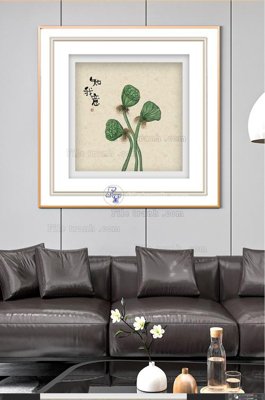 Download file gốc File tranh hiện đại pha lê gương KF100208 (in lụa) hoa lá