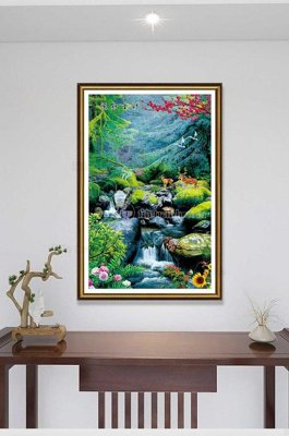 File gốc File tranh hiện đại pha lê gương KF100215 (in lụa) chi tiết cao