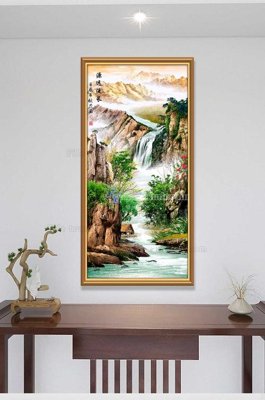 Download file gốc File tranh hiện đại pha lê gương KF100220 (in lụa) nghệ thuật