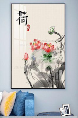 File tranh File tranh hiện đại pha lê gương KF100248 (bản gốc) treo phòng ăn