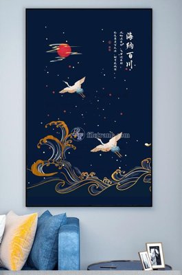 File tranh File tranh hiện đại pha lê gương KF100467 (bản gốc) treo phòng ăn