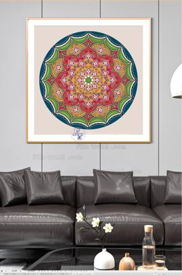 Download file gốc File tranh hiện đại pha lê gương KF100525 (in lụa) cao cấp