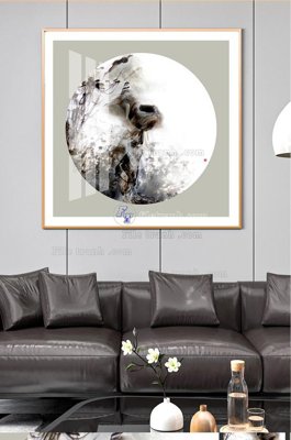 File gốc File tranh hiện đại pha lê gương KF100587 (in lụa) tranh mã đáo