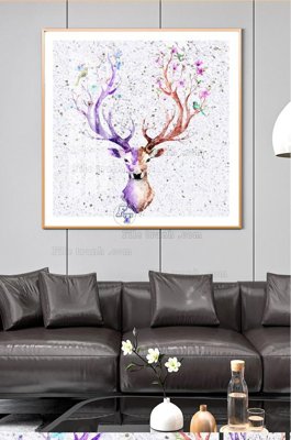 File PSD File tranh hiện đại pha lê gương KF100590 (bản gốc) dễ dàng edit