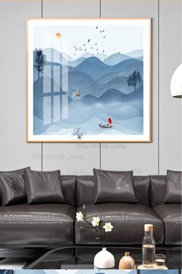 File in trần File tranh hiện đại pha lê gương KF100631 (bản gốc 3D) sống động