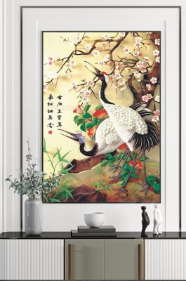 File in lụa File tranh hiện đại pha lê gương KF100695 (hoa văn) File tranh hiện đại pha lê gương KF100695