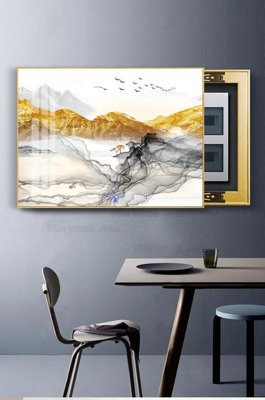 File in trần File tranh hiện đại pha lê gương KF100734 (bản gốc) trời sao