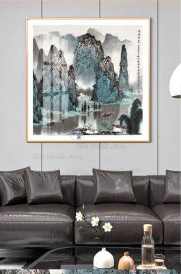 Ảnh gốc File tranh hiện đại pha lê gương KF100750 (độ nét cao) in mica