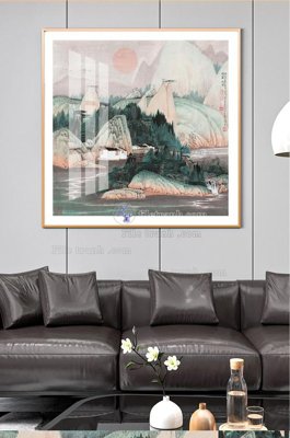 File gốc File tranh hiện đại pha lê gương KF100826 (PNG) không nền chất lượng