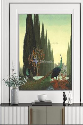 Hình ảnh file gốc in lụa File tranh hiện đại pha lê gương KF100835