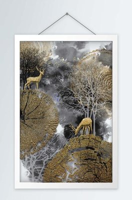 File gốc File tranh hiện đại pha lê gương KF100872 (in tráng gương) sang trọng