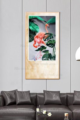 File in trần File tranh hiện đại pha lê gương KF100926 (bản gốc) phong cảnh