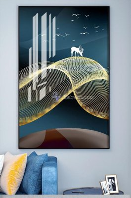 File tranh File tranh hiện đại pha lê gương KF100945 (bản gốc) in lụa 5D