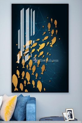 File in lụa File tranh hiện đại pha lê gương KF100974 (phong cảnh) File tranh hiện đại pha lê gương KF100974