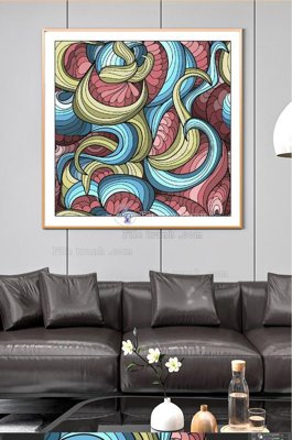 Tải file PSD File tranh hiện đại pha lê gương KF100977 (nguyên layer) để in