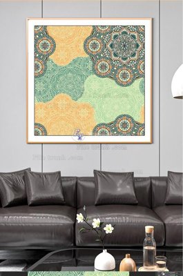 File tranh File tranh hiện đại pha lê gương KF100983 (gốc) chủ đề thành phố