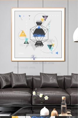 File tranh File tranh hiện đại pha lê gương KF101022 (gốc) phong cách tối giản