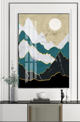 File in trần File tranh hiện đại pha lê gương KF101085 (bản gốc) phong cảnh