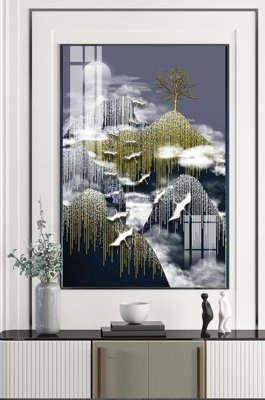 File gốc File tranh hiện đại pha lê gương KF101108 (cho in UV) siêu nét