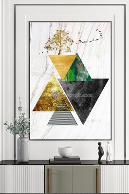 File ảnh File tranh hiện đại pha lê gương KF101144 (gốc) trang trí khách sạn