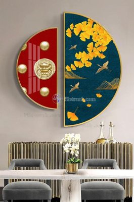 File ảnh File tranh hiện đại pha lê gương KF101242 (gốc) cho trang trí nhà hàng