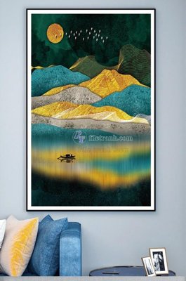 File gốc File tranh hiện đại pha lê gương KF101317 (in lụa) hoa văn cổ điển