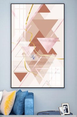 File tranh File tranh hiện đại pha lê gương KF101363 (bản gốc) in lụa dán tường