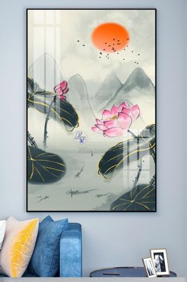 File gốc File tranh hiện đại pha lê gương KF101368 (in tráng gương) ốp tường