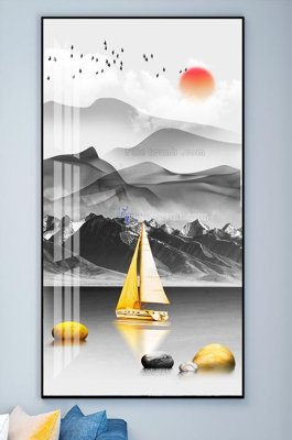 File tranh gốc PSD File tranh hiện đại pha lê gương KF101504 còn nguyên layer