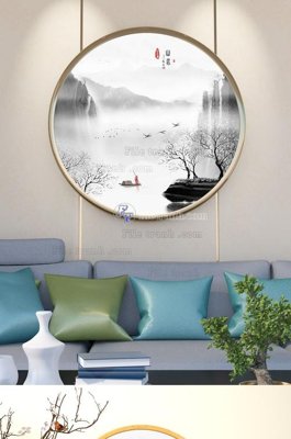 File in trần File tranh hiện đại pha lê gương KF101543 (bản gốc) mây trời