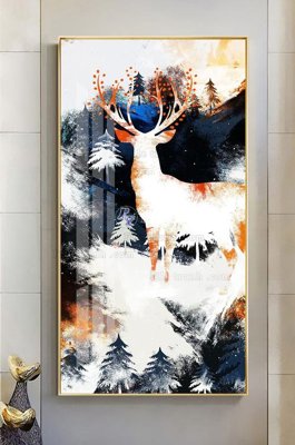 File in trần File tranh hiện đại pha lê gương KF101552 (bản gốc) mây trời