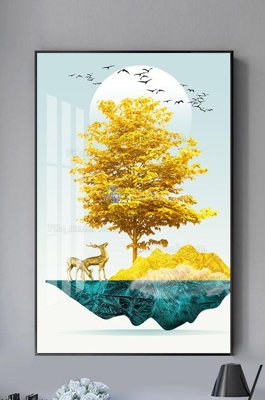 File gốc File tranh hiện đại pha lê gương KF101556 (in lụa) cao cấp