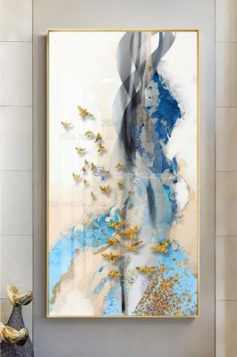 File in lụa File tranh hiện đại pha lê gương KF101589 (tân cổ điển) File tranh hiện đại pha lê gương KF101589