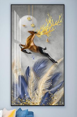 Chi tiết file ảnh File tranh hiện đại pha lê gương KF101717 sắc nét